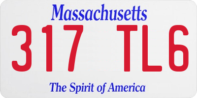 MA license plate 317TL6