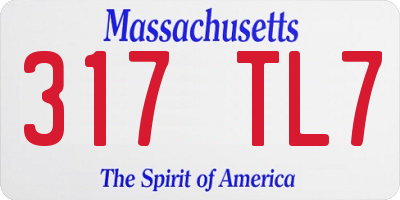 MA license plate 317TL7