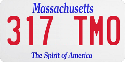 MA license plate 317TM0