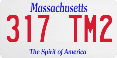 MA license plate 317TM2