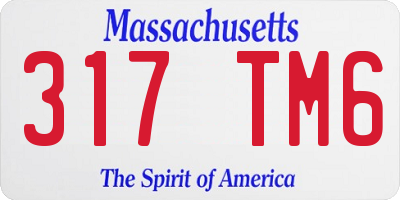 MA license plate 317TM6