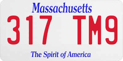 MA license plate 317TM9
