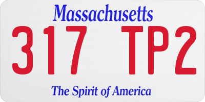 MA license plate 317TP2