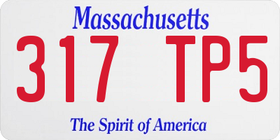MA license plate 317TP5