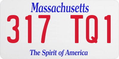 MA license plate 317TQ1