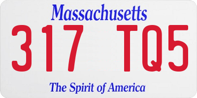 MA license plate 317TQ5