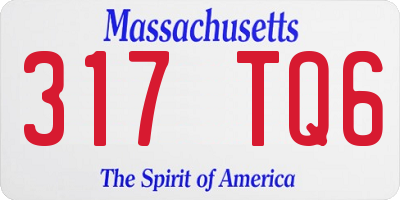 MA license plate 317TQ6