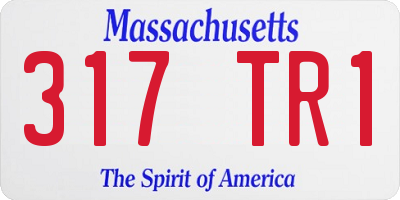 MA license plate 317TR1