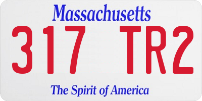 MA license plate 317TR2