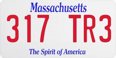 MA license plate 317TR3