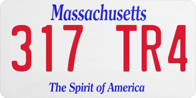 MA license plate 317TR4