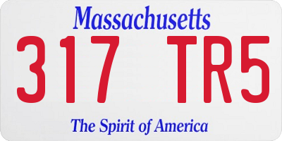 MA license plate 317TR5
