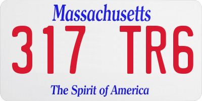 MA license plate 317TR6