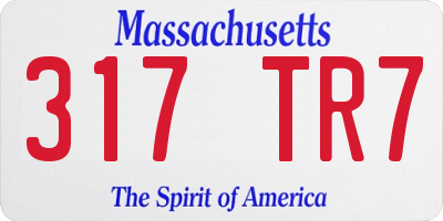 MA license plate 317TR7