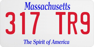 MA license plate 317TR9