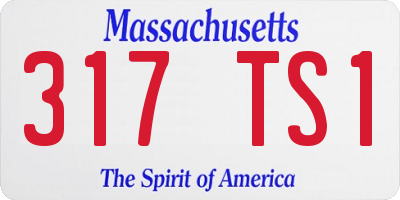 MA license plate 317TS1