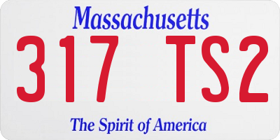MA license plate 317TS2