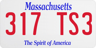 MA license plate 317TS3