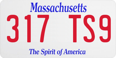 MA license plate 317TS9