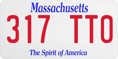 MA license plate 317TT0