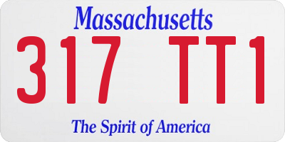 MA license plate 317TT1