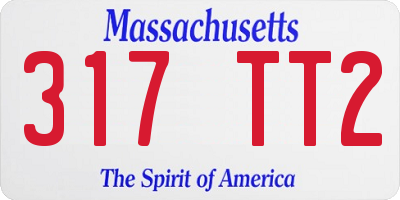 MA license plate 317TT2