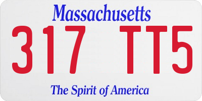MA license plate 317TT5