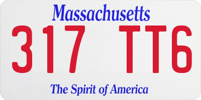 MA license plate 317TT6