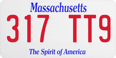 MA license plate 317TT9