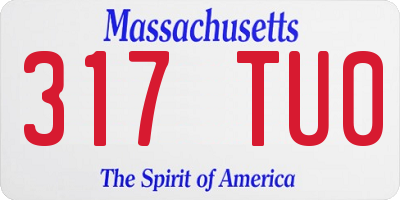 MA license plate 317TU0