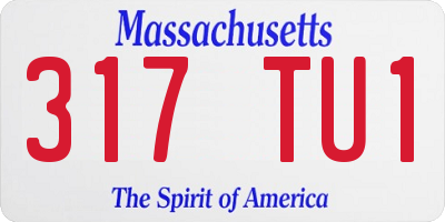 MA license plate 317TU1