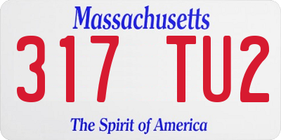 MA license plate 317TU2