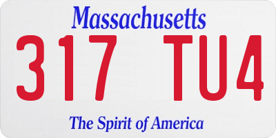 MA license plate 317TU4