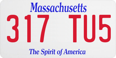 MA license plate 317TU5