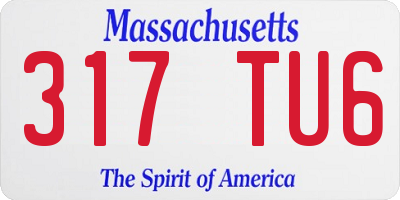 MA license plate 317TU6