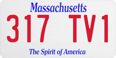 MA license plate 317TV1