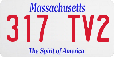 MA license plate 317TV2