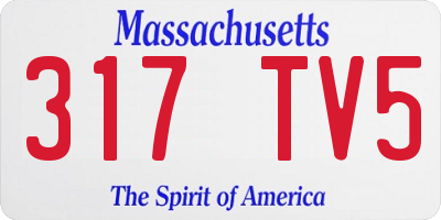MA license plate 317TV5