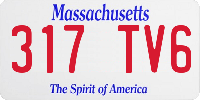 MA license plate 317TV6