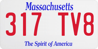 MA license plate 317TV8