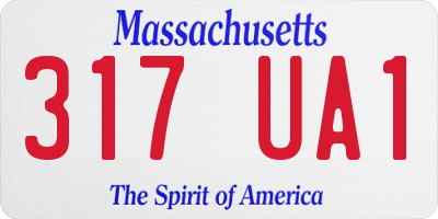MA license plate 317UA1
