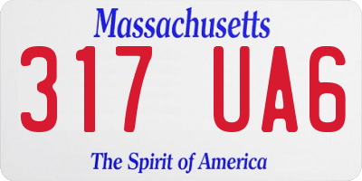 MA license plate 317UA6