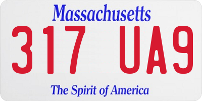 MA license plate 317UA9