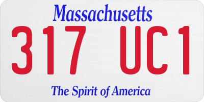 MA license plate 317UC1