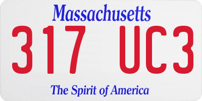 MA license plate 317UC3