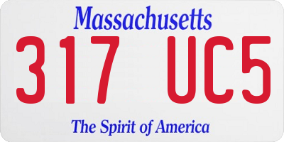 MA license plate 317UC5