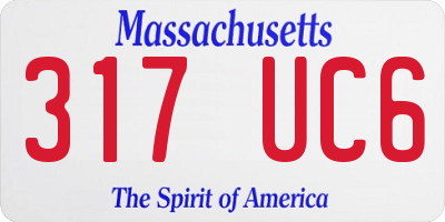 MA license plate 317UC6