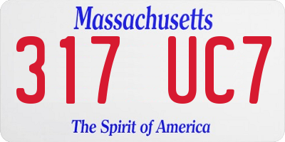 MA license plate 317UC7