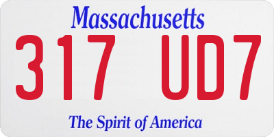 MA license plate 317UD7