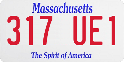 MA license plate 317UE1